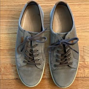Ecco casual shoes perforated gray leather